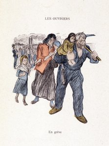 Arbeiter: im Streik in „In Life“, von Steinlen 1901 von Théophile Alexandre Steinlen