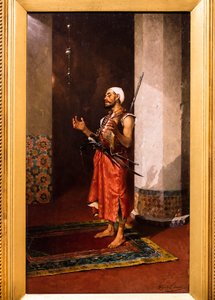 Türkischer Wächter beim Gebet von Theophile Marie Francois Lybaert