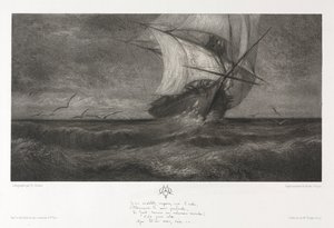Das Phantomschiff oder Auf den Wellen von Theophile Narcisse Chauvel
