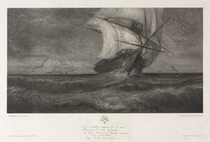 Das Geisterschiff oder Auf den Wellen von Theophile Narcisse Chauvel