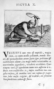 Prophezeiungsfigur X aus Prognosticatio Eximii Doctoris Paracelsi, 1536 von Theophrastus Bombastus von Hohenheim Paracelsus