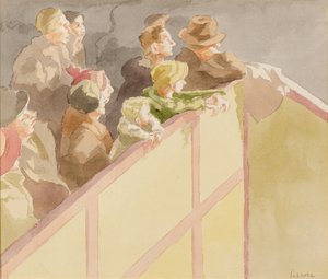 Publikum im Islington-Zirkus von Therese Lessore