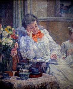 Belle Epoque: Frau beim Lesen von Théo van Rysselberghe
