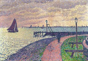 Eingang zum Hafen von Volendam von Théo van Rysselberghe