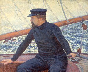 Paul Signac auf seinem Boot