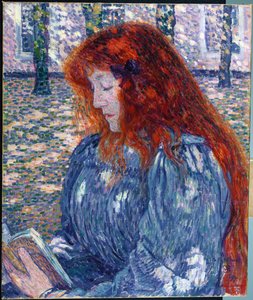 Frau beim Lesen, 1899 von Théo van Rysselberghe