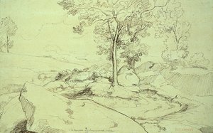 Blick auf die Serpentara zwischen Olivano und Civitella von Théodore Caruelle d