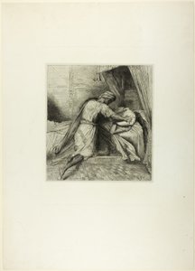 Er erstickt sie, Platte dreizehn aus Othello von Théodore Chassériau