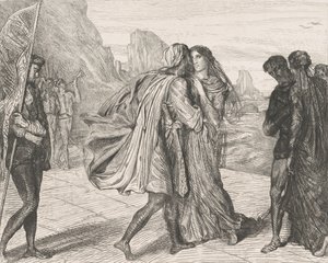 O mein schöner Krieger!: Platte 5 aus Othello Akt 2, Szene 1, geätzt 1844, nachgedruckt 1900 von Théodore Chassériau