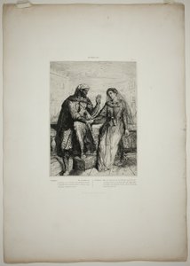 Sie dankte mir, Tafel zwei aus Othello von Théodore Chassériau