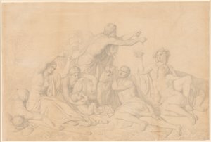 Das Stillen des Jupiter von Théodore Chassériau
