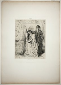 Das Weidenlied, Platte neun aus Othello von Théodore Chassériau