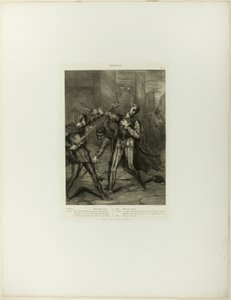Schurke, du stirbst, Platte zehn aus Othello von Théodore Chassériau