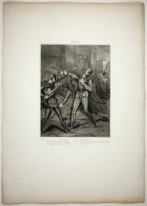 Schurke, du stirbst, Platte zehn aus Othello von Théodore Chassériau
