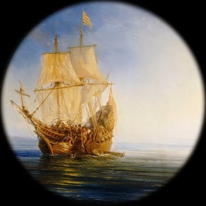 Spanische Galeone, erobert vom Piraten Pierre le Grand nahe der Küste von Hispaniola, 1643