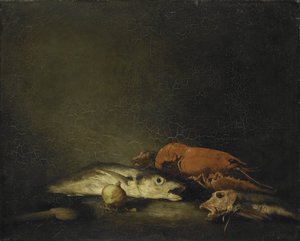 Stillleben mit Fischen und einem Hummer