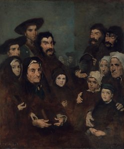 Bretonische Fischer und ihre Familien, möglicherweise ca. 1880-85 von Auguste Theodule Ribot
