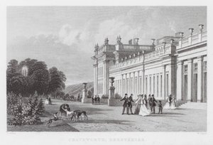 Chatsworth, Derbyshire von Thomas (after) Allom