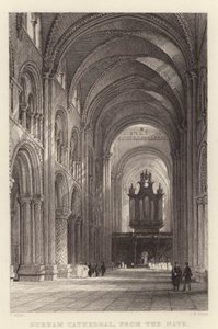 Durham Kathedrale, vom Kirchenschiff (Gravur) von Thomas (after) Allom