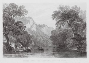 Fähre über den Derwent, Matlock Bath von Thomas (after) Allom
