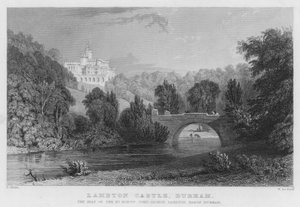 Lambton Castle, Durham, der Sitz von John-George Lambton, Baron Durham (Stich) von Thomas (after) Allom