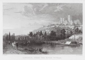 Lincoln, vom Fluss Witham von Thomas (after) Allom