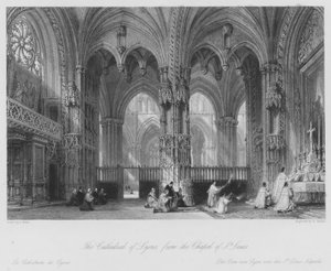 Die Kathedrale von Lyon, von der Kapelle St. Louis