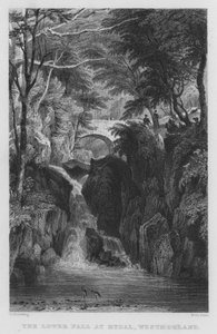 Der untere Fall bei Rydal, Westmorland von Thomas (after) Allom