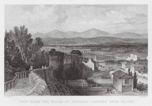 Blick von den Mauern von Chester nach Wales von Thomas (after) Allom