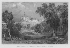 Warkworth Castle, Northumberland von Thomas (after) Allom