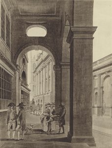 Die Bank von England vom Royal Exchange Arcade aus von Thomas (after) Malton