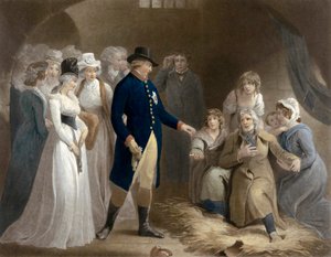 George III. besucht das Gefängnis in Dorchester. Königliche Wohltätigkeit. von Thomas (after) Stothard