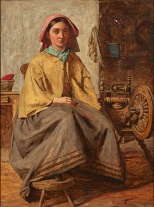 Am Spinnrad von Thomas (follower of) Faed