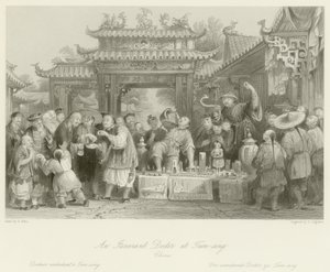 Ein wandernder Arzt in Tien-sing von Thomas Allom