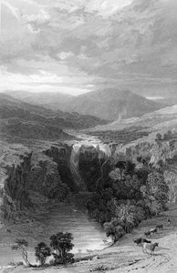 High Force am Tees, Durham, ca. 1835 von Thomas Allom
