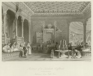 Innenansicht eines türkischen Caffinet von Thomas Allom
