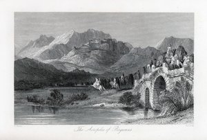 Die Akropolis von Pergamon, 1882 von Thomas Allom
