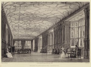 Die Lange Galerie, Haddon Hall, Derbyshire von Thomas Allom
