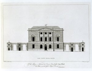Das Rathaus, Bath, graviert von T. Bonnor