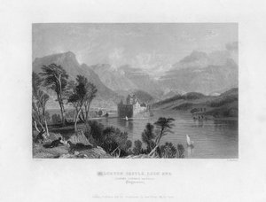 Kilchurn Castle, Loch Awe, Blick Richtung Dalmally, Argyleshire, 19. Jahrhundert