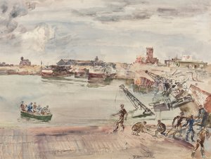 Docks ex entrepots (sic) du Port du Calais Bassin Ouest, 1944