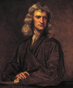Porträt von Isaac Newton, nach dem Original von Sir Godfrey Kneller von 1689 von Thomas Barlow