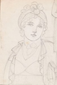 Ein Kopf-und-Schultern-Porträt von Emma Hamilton von Thomas Baxter