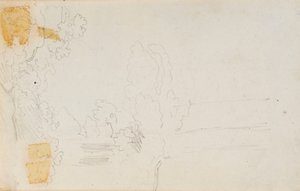 Eine Landschaft und Bäume (Rückseite) von Thomas Baxter