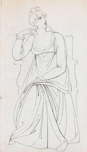 Eine sitzende Frau, möglicherweise Charlotte Nelson von Thomas Baxter