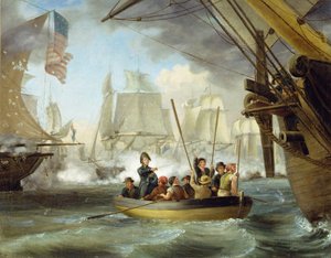 Kommodore Perry in der Schlacht am Eriesee von Thomas Birch
