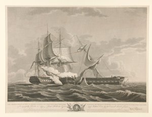 Diese Darstellung der US-Fregatte Constitution, die von Thomas Birch