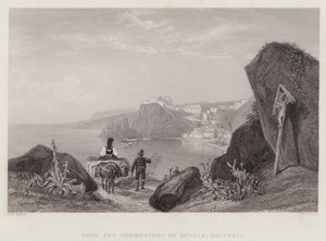 Felsen und Vorgebirge von Scylla, Kalabrien, Italien (Stich) von Thomas Brabazon Aylmer