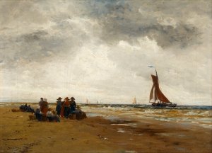 Warten auf die Rückkehr der Fischerboote, Holland