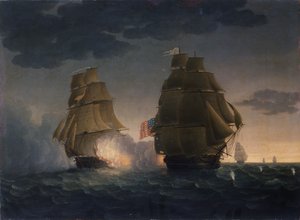 Flucht der H.M.S. Belvidera von der U.S. Fregatte President, 1815